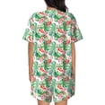 thumbnail image 3 of Lsque Flamingo And Monstera Women's Short-Sleeved Pajama Set - 2 Piece Soft and Lightweight Sleepwear Set-3X-Large, 3 of 9