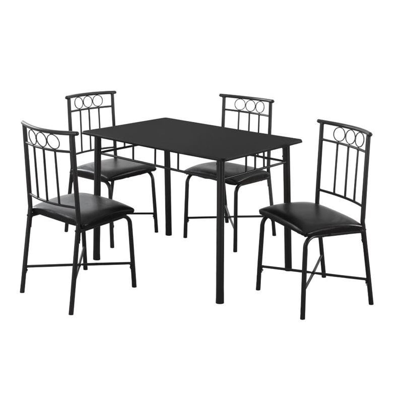 Kingfisher Lane 5 Piece Dining Set in Black