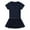 Navy, variant on Jgppe Girls T-Shirt Dress Cotton Solid Color Short Sleeve Crewneck Pleated a Line Dress for School Casual 1-10 Years