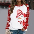 thumbnail image 2 of Noël Femmes Sweat-Shirt Vacances Imprimé Pull Mi Longueur Fermeture Outwear Chaud Col Rond Cardigan Manches Longues Xmas Pull Capuche Veste de Mode, 2 of 6