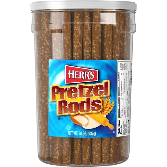 Herr's Pretzel Rods Canister, 26 Oz