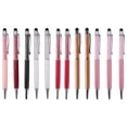thumbnail image 1 of 12Pcs/Pack Bling Bling 2-In-1 Slim Crystal Diamond Stylus Pen and Ink Ballpoint Pens (12 Colors), 1 of 8