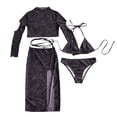 thumbnail image 5 of Hicidod Womens Bikini Set 2 Piece Printed Halter Sexy Swimsuit Light Triangle String Tie Trendy Bathing Suit Clothes, 5 of 6