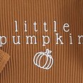 thumbnail image 5 of Xudanell Newborn Outfit Baby Embroidery Letter little pumpkin Boy Fall Outfits Boy Clothes Romper with Hat, 5 of 6