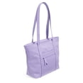 thumbnail image 2 of Vera Bradley Women's Recycled Cotton Small Vera Tote Bag Lavender Petal, 2 of 6
