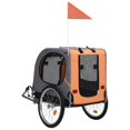 thumbnail image 2 of vidaXL Pet Bike Trailer Orange and Grey, 2 of 5