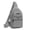 Gray, variant on breaise PU Leather Sling Bag Crossbody Backpack for Men Women Travel Outdoor Camping
