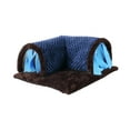 thumbnail image 2 of Escondite conejillo de indias Anti slip de animales pequeños túnel para gatitos conejillos de indias ratones marrón y azul, 2 of 8
