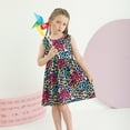thumbnail image 3 of Girls Dresses Summer Sleeveless Casual Printed Sundress Party Swing Dresses for Kids 2-12 Years, 3 of 14