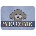 thumbnail image 1 of Silver Gray Poodle Welcome Kitchen & Bath Mat, 20 x 30, 1 of 1