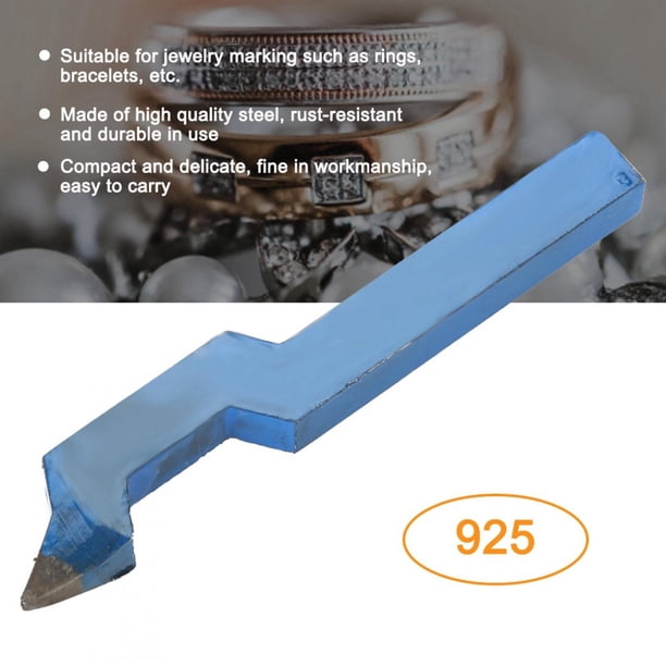 Sello de perforación de joyería, sello de perforación de metal Herramienta de estampado de acero Herramienta de marcado de dise?o curvo para joyería Molde de anillo Pulsera Punzonado de joyería925) Khall Tendencias