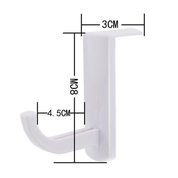 Headphone Hanger Wall Hook with Strong Adhesive for PC Monitor or Desk Organization, Universal Earphone Stand Rack to Prevent Damage and Keep Space Tidy