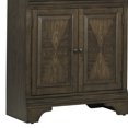 thumbnail image 4 of Benjara Tia 78" Classic 3 Tier Rubberwood Bookcase- 2 Door Cabinet- Oak Brown, 4 of 5