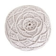 thumbnail image 2 of Loft Lyfe Pouf en Coton Massiah, Blanc, 2 of 6