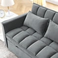 thumbnail image 3 of 54inch Velvent 2-seat Pull Out sofa Couch,3 in 1 Sleeper Sofa,  Adjustable Backrest, 3 of 7