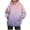 Light Purple, variant on NinXxx Women's Casual Crew Neck Pocket Gradient Hoodie Sweatshirt Pink L