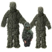 WQJNWEQ Outdoor 5 In 1 Ghillie Suit, 3D Camouflage Hunting Apparel Including Jacket, Pants, Hood, Carry Bag Sports