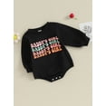 thumbnail image 3 of Bagilaanoe  Baby Girl Oversized Romper Sweatshirt Newborn Long Sleeve Bodysuits Letter Print Pullover 3M 6M 12M 18M 24M Infant Casual Tee Tops, 3 of 9