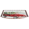 thumbnail image 2 of 16.5" Hand Painted Embossed Square Glass Bird Bath, Winter Farm Truck, 2 of 2