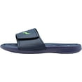 thumbnail image 2 of NORTY Young Men's Drainage Slide Sandals Quick Drying Shoe Beach, Pool, Shower RUNS 1 SIZE SMALL 41181-5D(M)US (Navy/Lime), 2 of 7