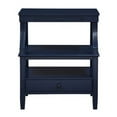 thumbnail image 2 of Wood Storage Nightstand Side Table with Drawer, Pull Out Tray and Shelves, Modern End Table with Metal Knob for Living Room,Bedroom and Office, 23.75"W x17"D x 28"H, Navy Blue, 2 of 7