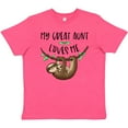 thumbnail image 3 of Inktastic My Great Aunt Loves Me Cute Sloth and Baby Youth T-Shirt, 3 of 5