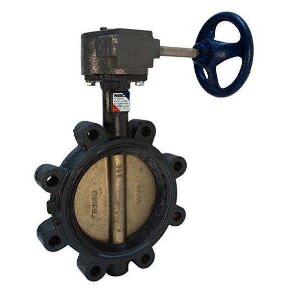 Nibco LD200035 5 in. Ductile Iron 200PSI Bronze EPDM Seat Lug Type Butterfly Valve