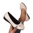 thumbnail image 7 of Bkhluea Women Bow Wedge Heel Flats Slip On Comfortable Footwear For Office Work Party Daily Casual Use, 7 of 7