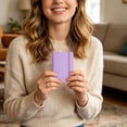 thumbnail image 2 of Pocket Notebook Small Notebook Journal Notebook, 100 Sheets/200 Pages Leather Cover Mini Note pads With Strap Design, Small Lined Ruled Pages Notepad Notebooks for Note Taking, 1Pc(Purple,4.3x3"), 2 of 8