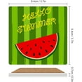 thumbnail image 2 of GZHJMY Square Drink Coasters, 6 Pcs Beautiful Summer Abstract Posters with Watermelon Absorbent Ceramic Coffee Coasters for Drinks with Cork Base Housewarming Gift for Home Decor, 2 of 6