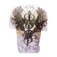 thumbnail image 2 of Eagle and Sword Metallic Gold Embossed Graphic  Mens   T-Shirt White 2XL, 2 of 2