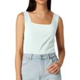 thumbnail image 1 of Camiseta sin mangas ajustada de color liso con cuello cuadrado para mujer - Camisola sexy sin espalda - Tejido de punto suave - Perfecta con vaqueros/faldas - Tallas S-XXL, 1 of 5