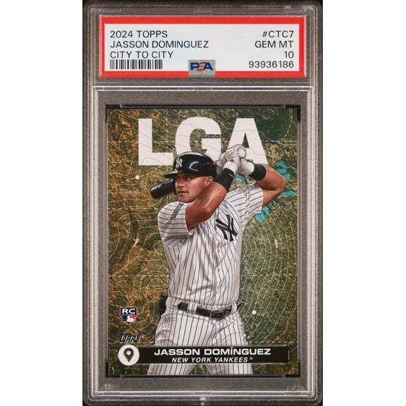 Graded 2024 Topps Jasson Dominguez #CTC7 City to City Rookie RC Baseball Card PSA 10 Gem Mint
