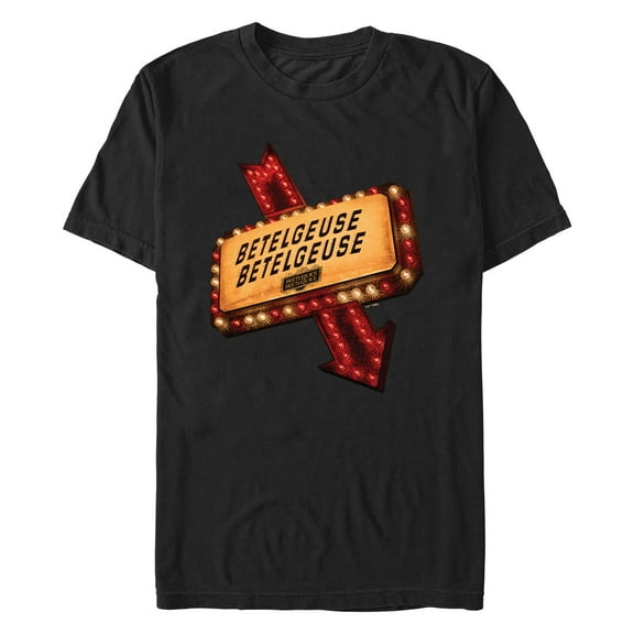 Men's Beetlejuice Beetlejuice Neon Sign  Graphic T-Shirt