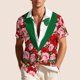 thumbnail image 5 of Blusa y camisa hawaiana de manga corta con cuello vuelto para hombre, camisa unisex informal de verano para playa, de manga corta con botones, ropa estampada divertida, blusa para hombre, 5 of 9