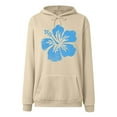 thumbnail image 4 of UngA Women Oversized Graphic Hoodies Cute Y2K Long Sleeve Fleece Hooded Sweatshirt Fall Pullover Beige,S, 4 of 4
