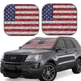 thumbnail image 2 of Daiia America Flag Glitter 2PCS Car Windshield Sun Shade, Foldable Sun Shield for Car Front Window, Auto Sun Blocker Visor Protector Universal for Truck SUV Pickup-Small, 2 of 7
