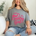 thumbnail image 3 of Country Girl Hat Puff Print  - Womens Garment Dyed Graphic T-Shirt, 3 of 8