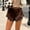 X-230Brown, variant on ZHOGXU Womens Shorts Elastic Waist Solid Color Lace Trim Elegant Wide Leg Fashionable Comfortable Shorts For Daily Wear Beige L