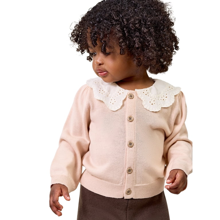 Modern Moments Eyelet Collar Cardigan, Newborn-24M photo 1