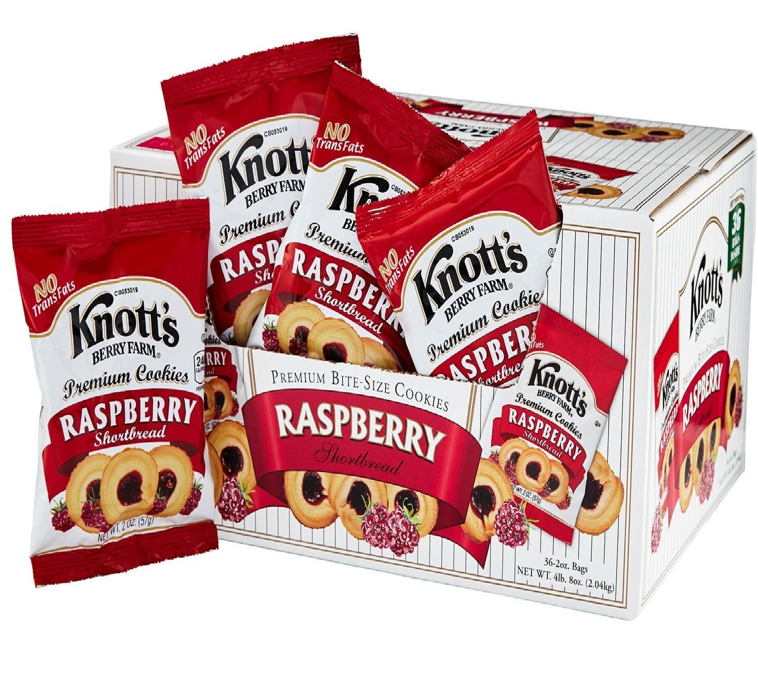 Knott S Berry Farm Raspberry Shortbread Cookies 2 Oz 72 Pack Walmart Com Walmart Com