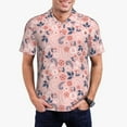 thumbnail image 3 of Balery Tropical Plants Printed Men’s Short Sleeve Polo Shirt, Midweight Men's Shirt,Golf Polo shirts -X-Large, 3 of 9