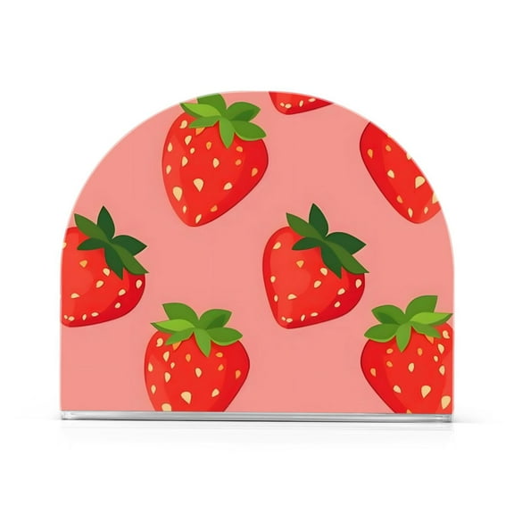 Ryvnso Acrylic Napkin Holder Table Kitchen Paper Tissue Organization 1 Pack Strawberry Pattern
