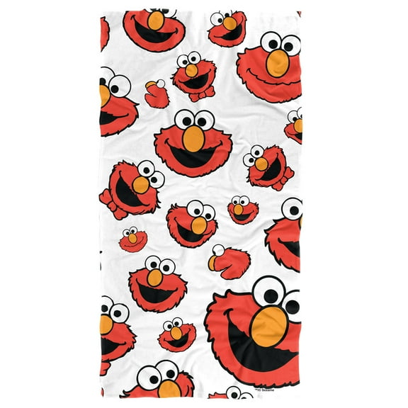 Sesame Street Elmo Face Pattern Officially Licensed Beach Towel 30' X 60'