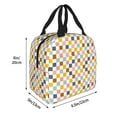 thumbnail image 2 of KLL Colorful Checkered 1 Print Insulated Lunch Bag Women, Reusable Cute Tote Lunch Box for Adult & Men, Leakproof Cooler Lunch Bags for Work Office Travel Picnic, 2 of 5