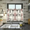 thumbnail image 4 of Yayeee Kitchen Curtains Light Filtering 27"x36" Rod Pocket Short Cafe Window Panel, Beige Deer, 4 of 7