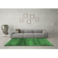 thumbnail image 3 of Ahgly Company Indoor Square Oriental Emerald Green Industrial Area Rugs, 4' Square, 3 of 4