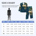 thumbnail image 3 of KLL World Map Sleepwear Mens Flannel Pajamas,Long Cotton Pj Set, 3 of 7