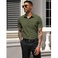 thumbnail image 4 of COOFANDY Dress Shirts for Men Summer Short Sleeve Light Weight Collared Formal Business Meeting Shirts with Pocket, 4 of 4