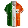 thumbnail image 3 of Camisa del Día de San Patricio para hombre, con estampado 3D, divertida camiseta de trébol verde, camisa informal de manga corta con botones para el Día de San Patricio para hombre, 3 of 5